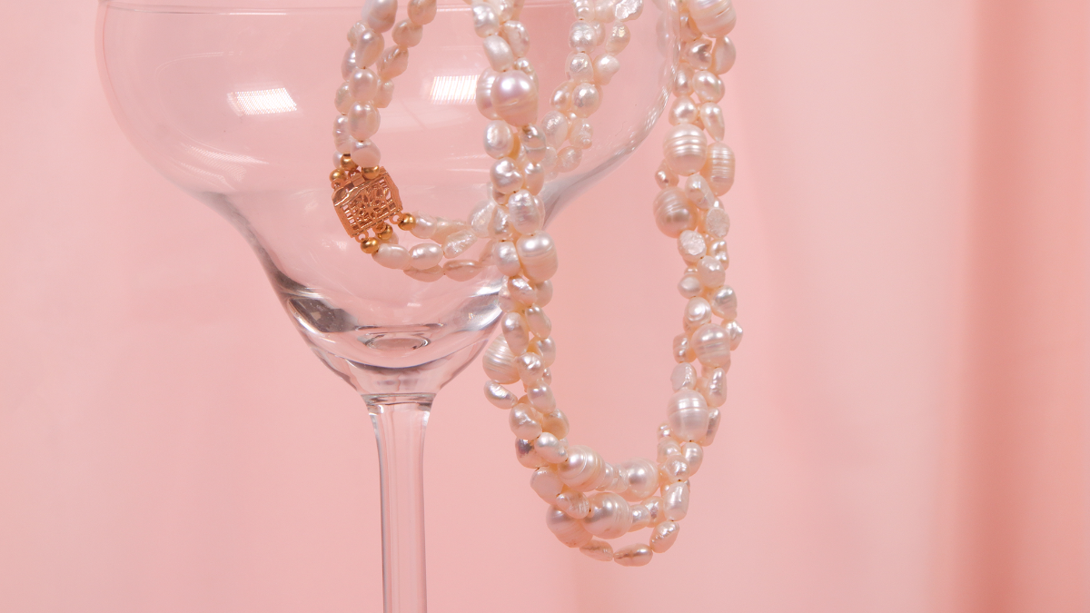 Schéma DIY Collier perles d'eau douce près du cou pour mariage ou soirée