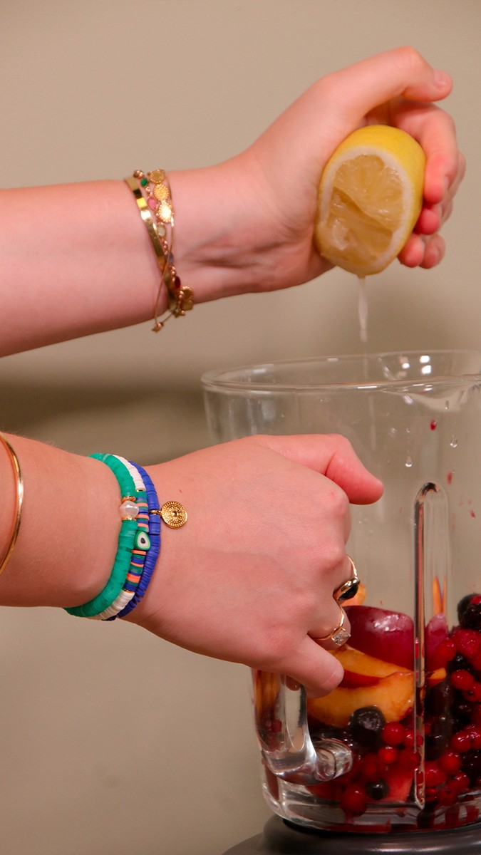 Schéma Bracelets élastiques rondelles heishi modèle Salade de Fruits