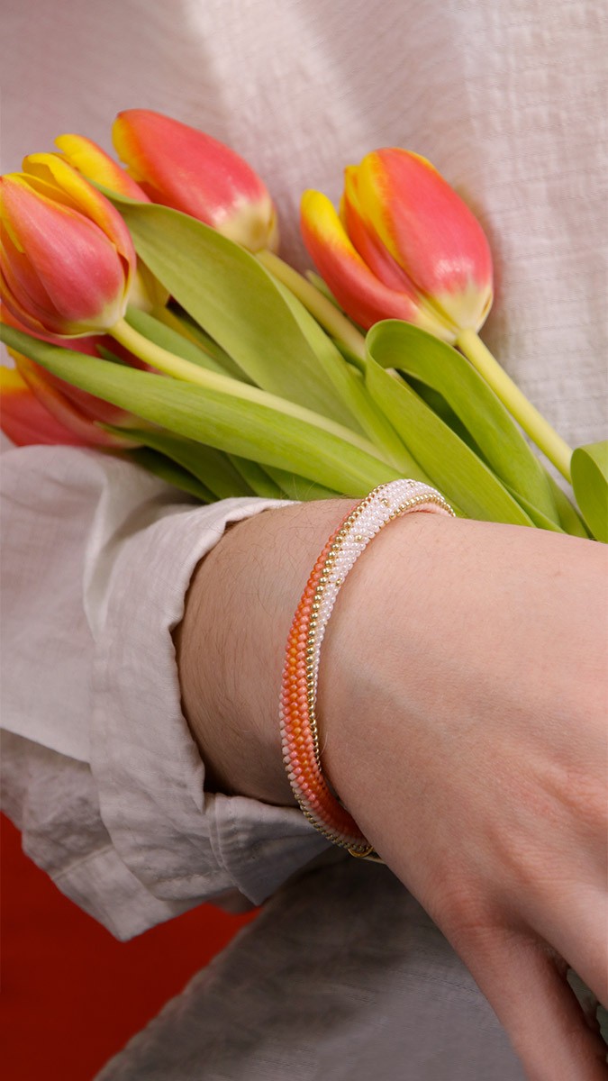 Schéma Bracelet peytwist ou spirale à l'aiguille pour débutant