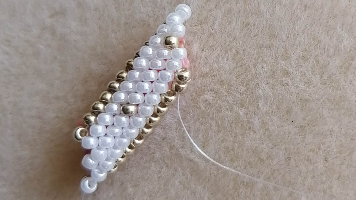 Bracelet peytwist ou spirale à l'aiguille pour débutant : Etape 11