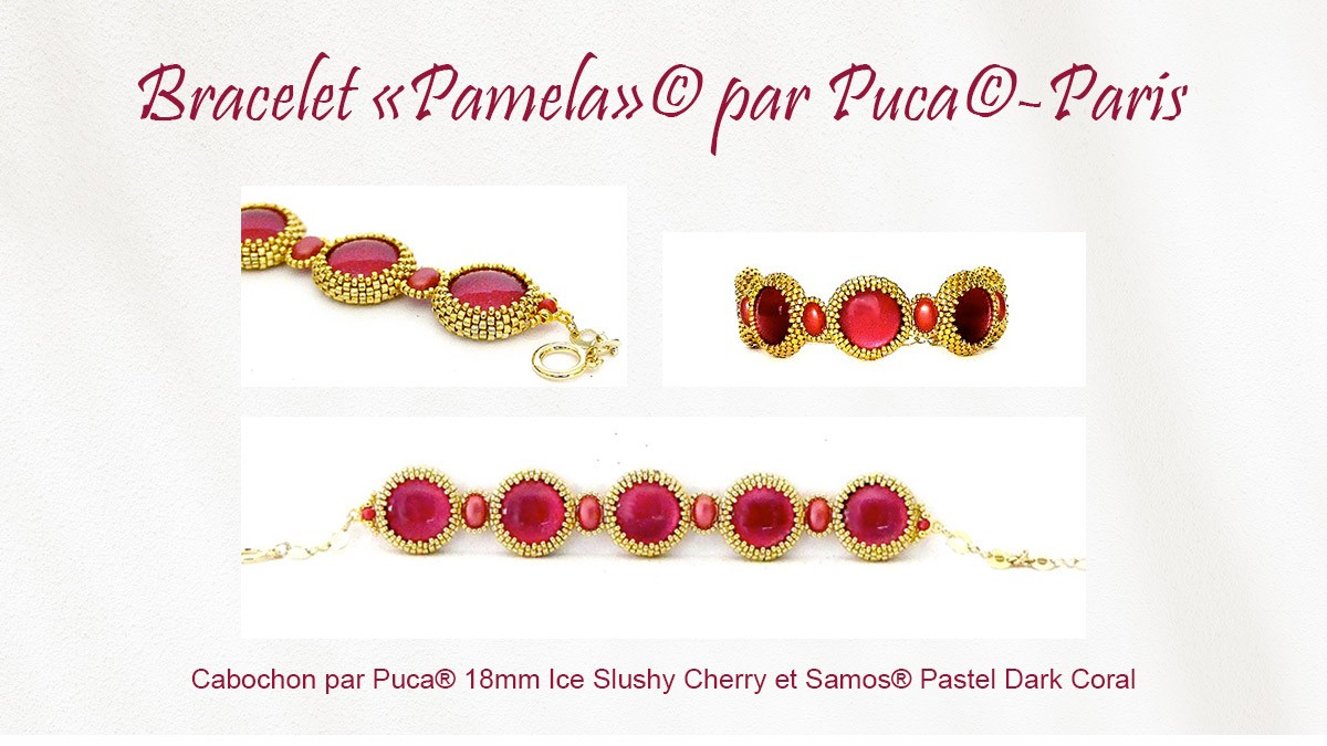 Tuto Bracelet Pamela avec cabochons par Puca®