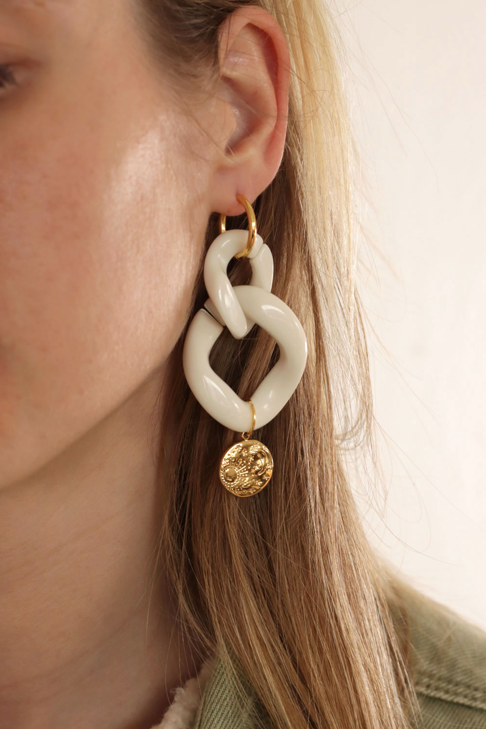 Schéma DIY Boucles d'oreilles gros maillons en acrylique