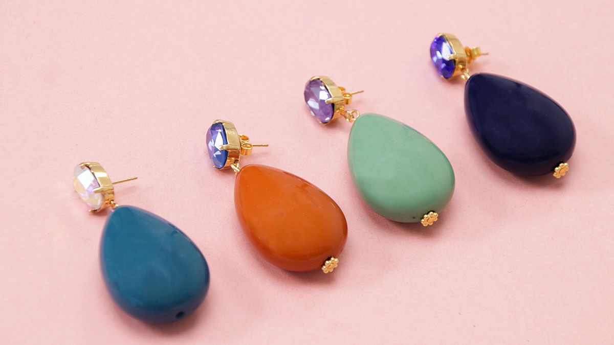 Schéma Boucles d'oreilles avec cristaux Aurora