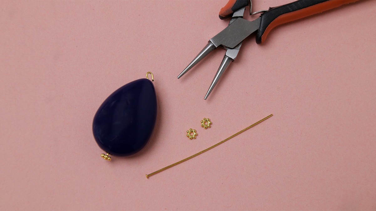 Boucles d'oreilles avec cristaux Aurora : Etape 3