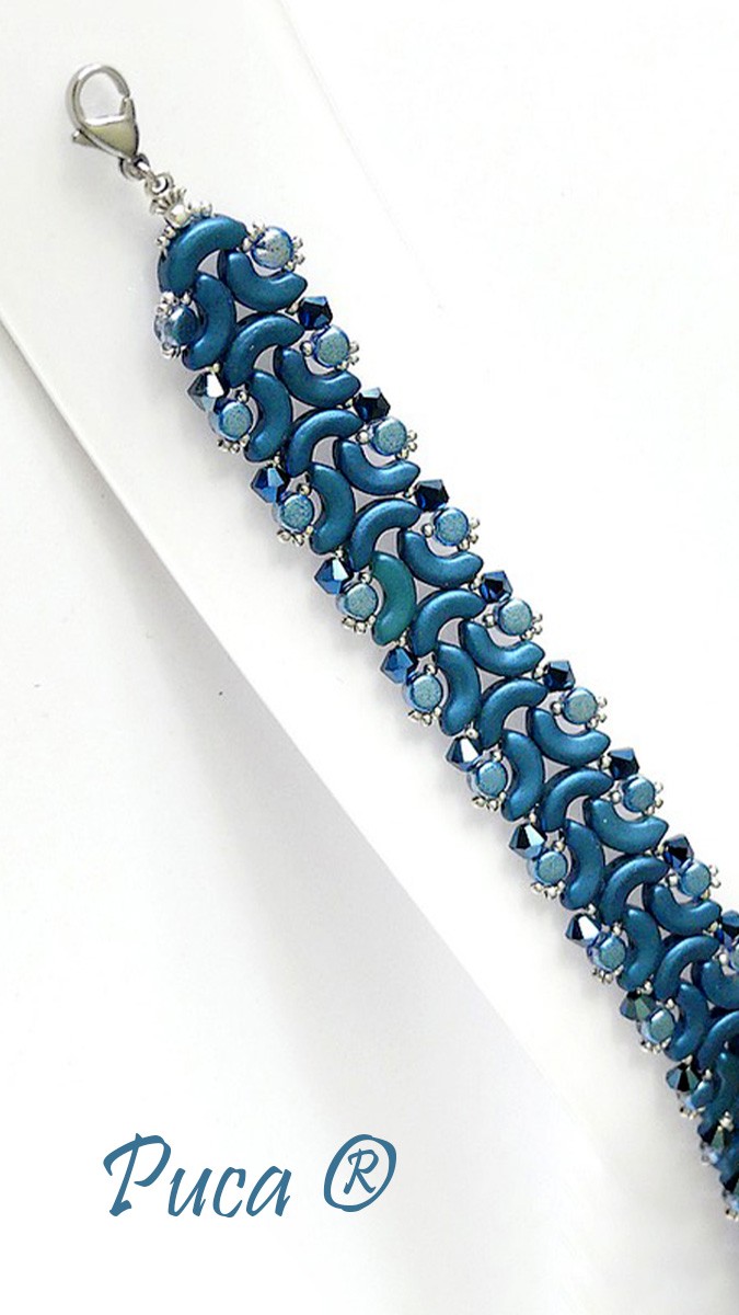 Schéma Bracelet Trianon avec perles Arcos et Kalos par Puca®