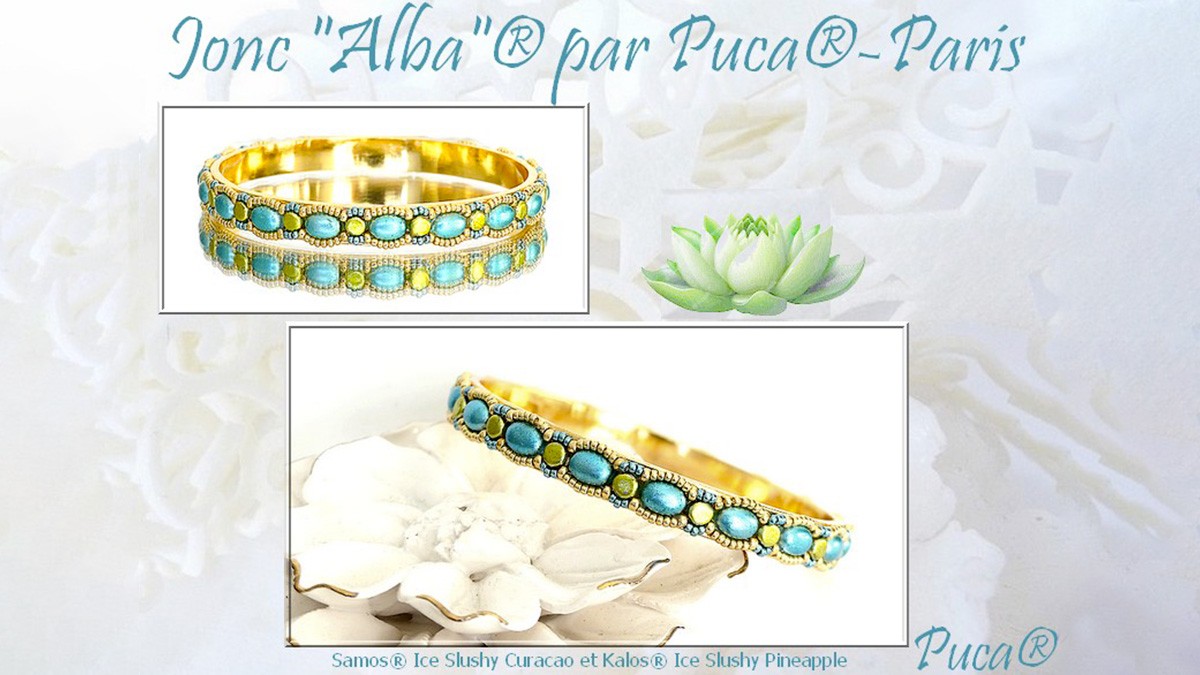 Jonc Alba avec perles Samos et Kalos par Puca®