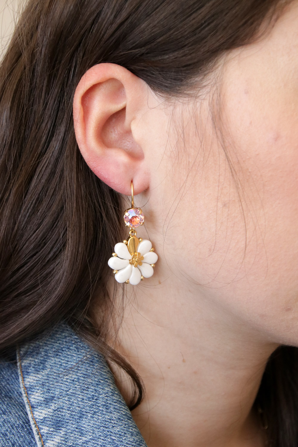 Schéma Tuto Boucles d'oreilles fleurs en perles Paisley