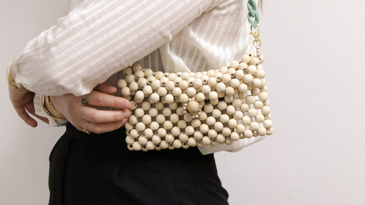 Schéma DIY sac en perles en bois