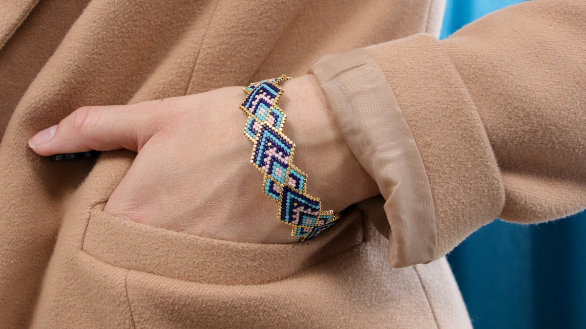 Schéma Bracelet Bangle Miyuki en Peyote Circulaire