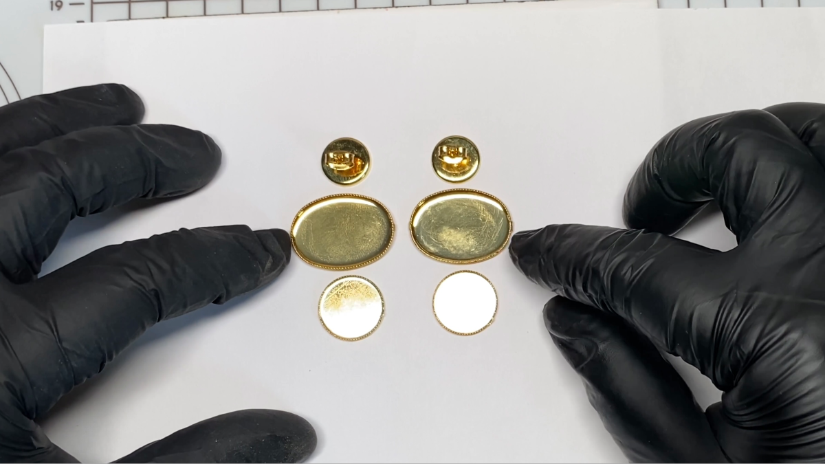 Boucles d'oreilles pendantes en polymère, encre et résine UV : Etape 3