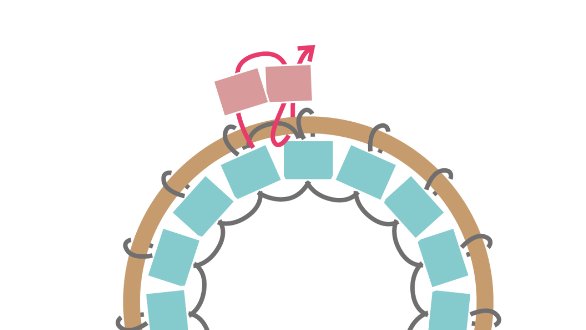 Collier Miyuki avec pendentif rond en Brick Stitch : Etape 6