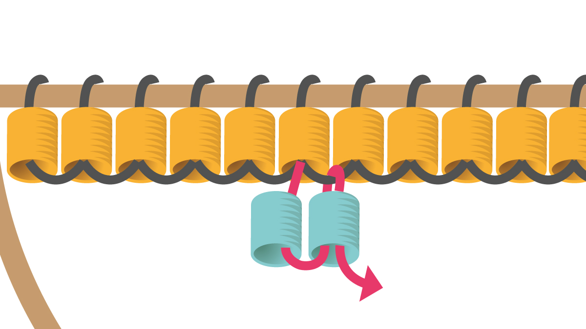 Boucles d'oreilles Miyuki demi-cercle en Brick Stitch : Etape 4