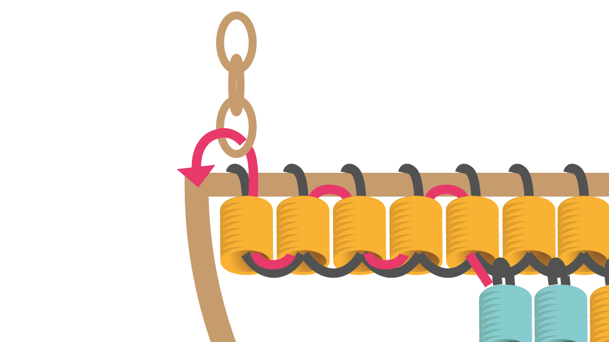 Boucles d'oreilles Miyuki demi-cercle en Brick Stitch : Etape 7