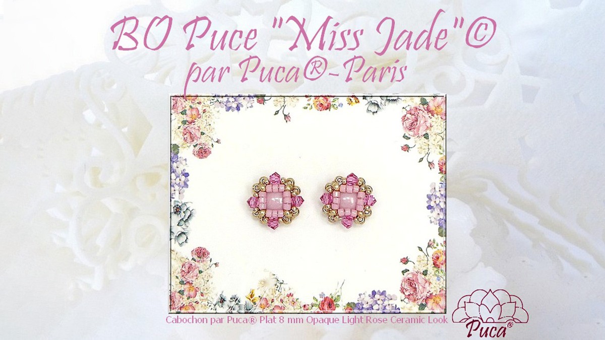 Schéma Bracelet Miss Jade avec cabochon en verre par Puca®