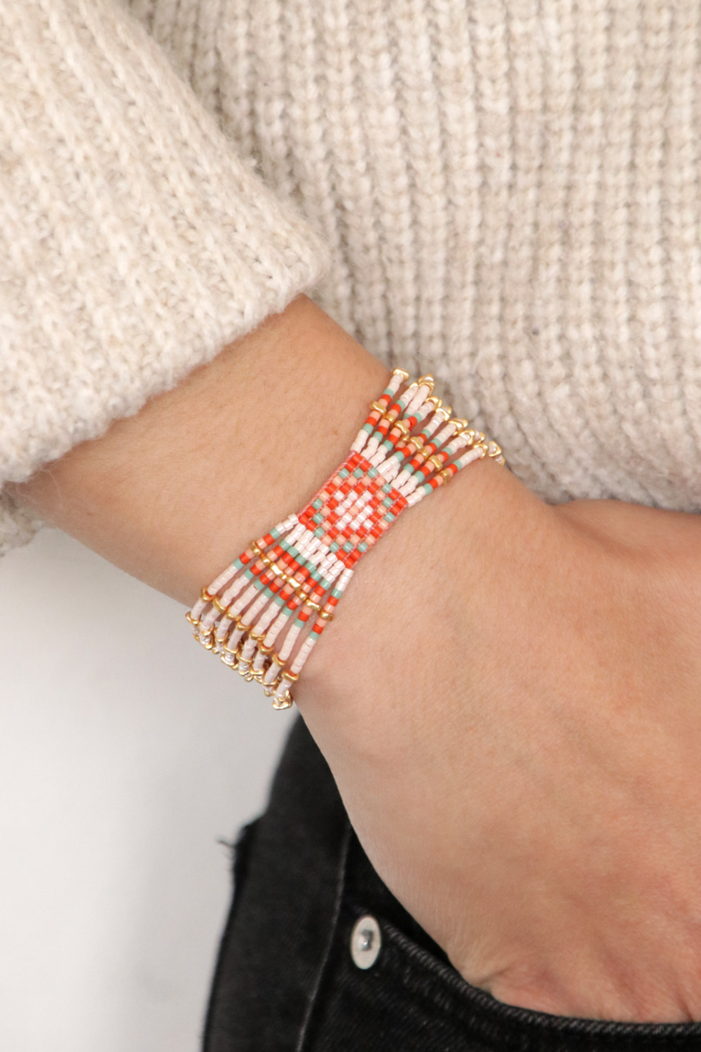 Tuto Bracelet Miyuki Multi-fils perlés au métier à tisser