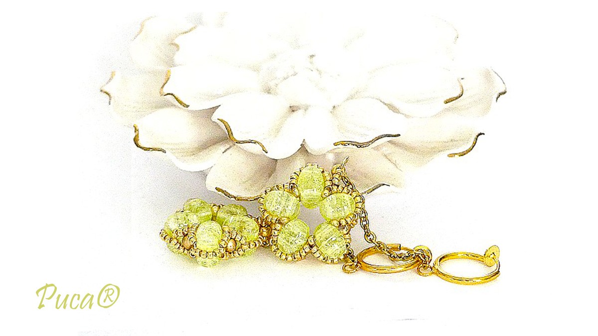 Boucles d'oreilles Ancolie avec perles Samos par Puca®