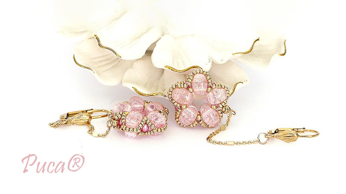 Schéma Boucles d'oreilles Ancolie avec perles Samos par Puca®