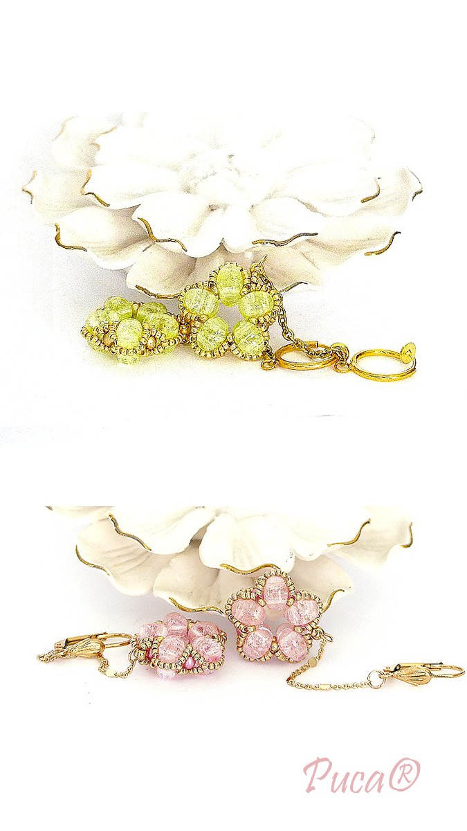 Schéma Boucles d'oreilles Ancolie avec perles Samos par Puca®