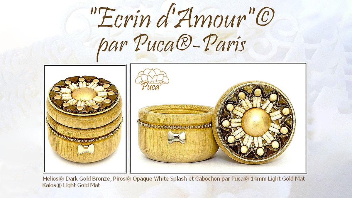 Schéma Ecrin d'amour avec boîte Jodie et perles par Puca®