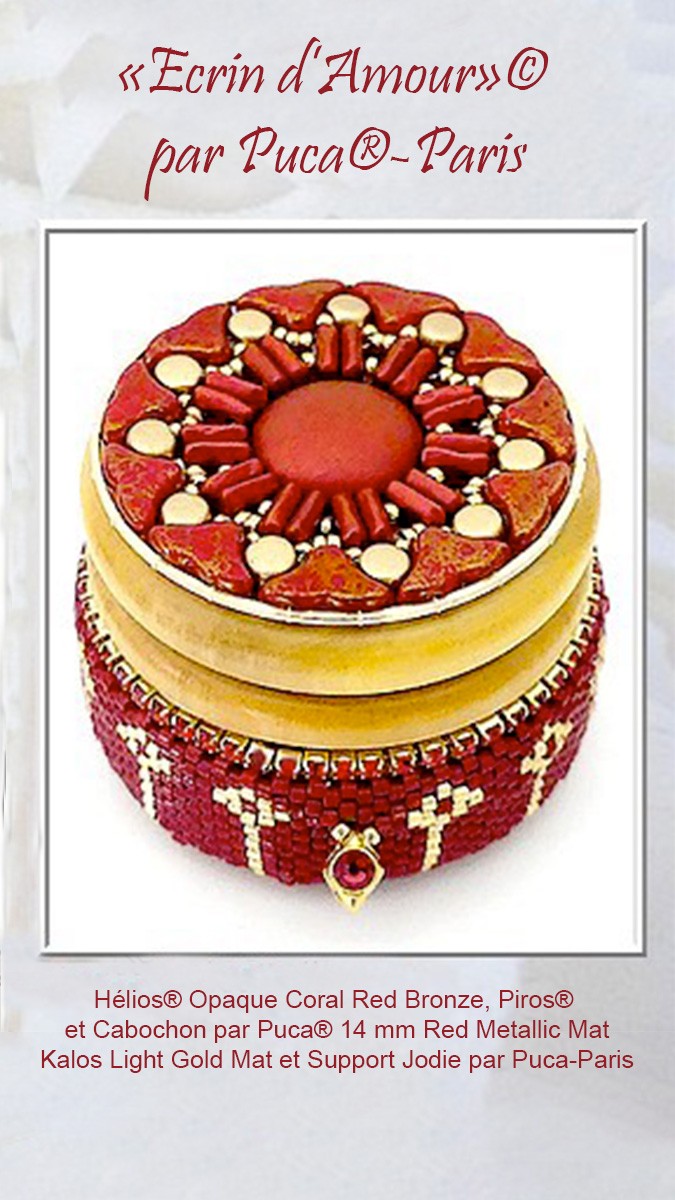 Schéma Ecrin d'amour avec boîte Jodie et perles par Puca®