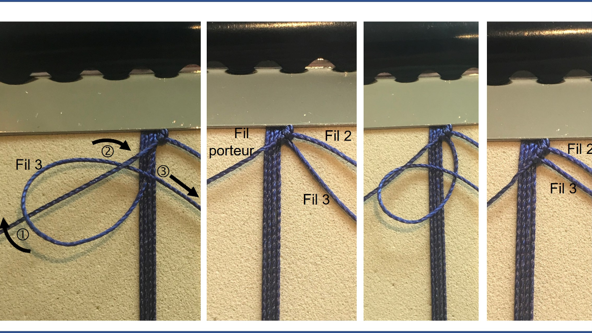 Bracelet homme en micro macramé : Etape 4 Bracelet homme en micro macramé : Etape 4
