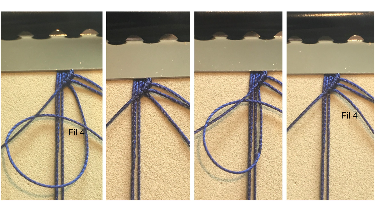 Bracelet homme en micro macramé : Etape 5 Bracelet homme en micro macramé : Etape 5