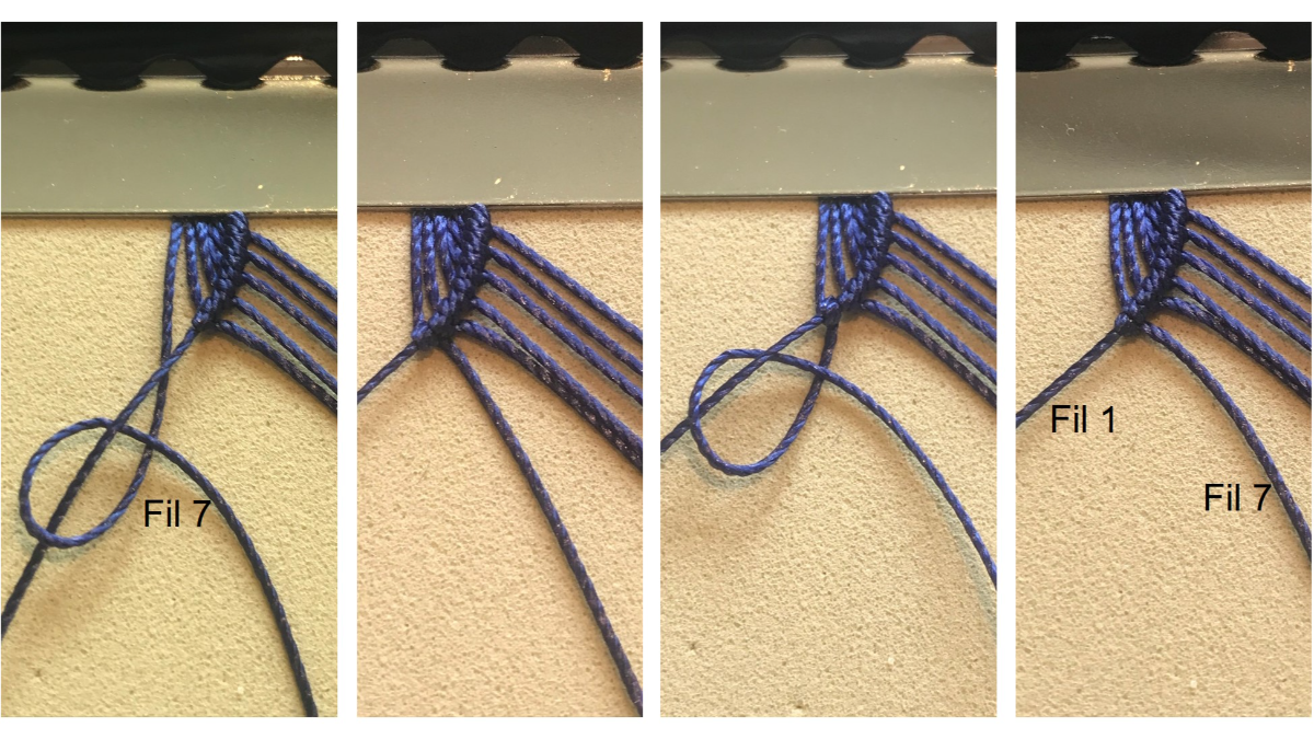 Bracelet homme en micro macramé : Etape 8 Bracelet homme en micro macramé : Etape 8