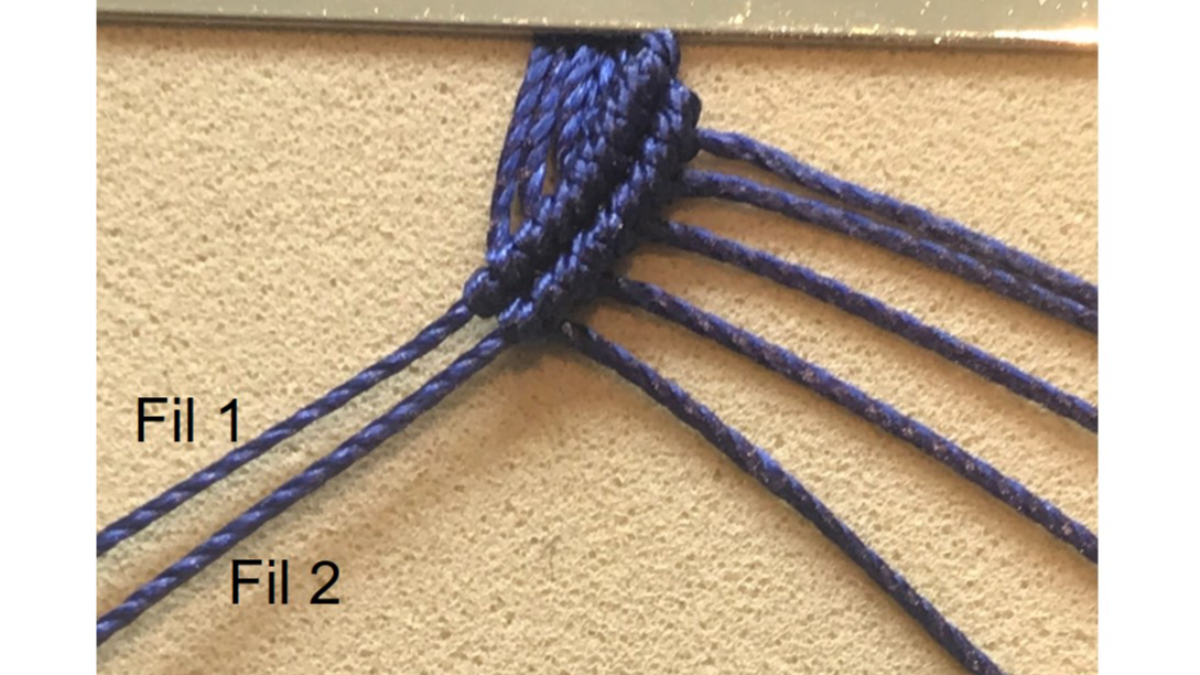 Bracelet homme en micro macramé : Etape 11 Bracelet homme en micro macramé : Etape 11