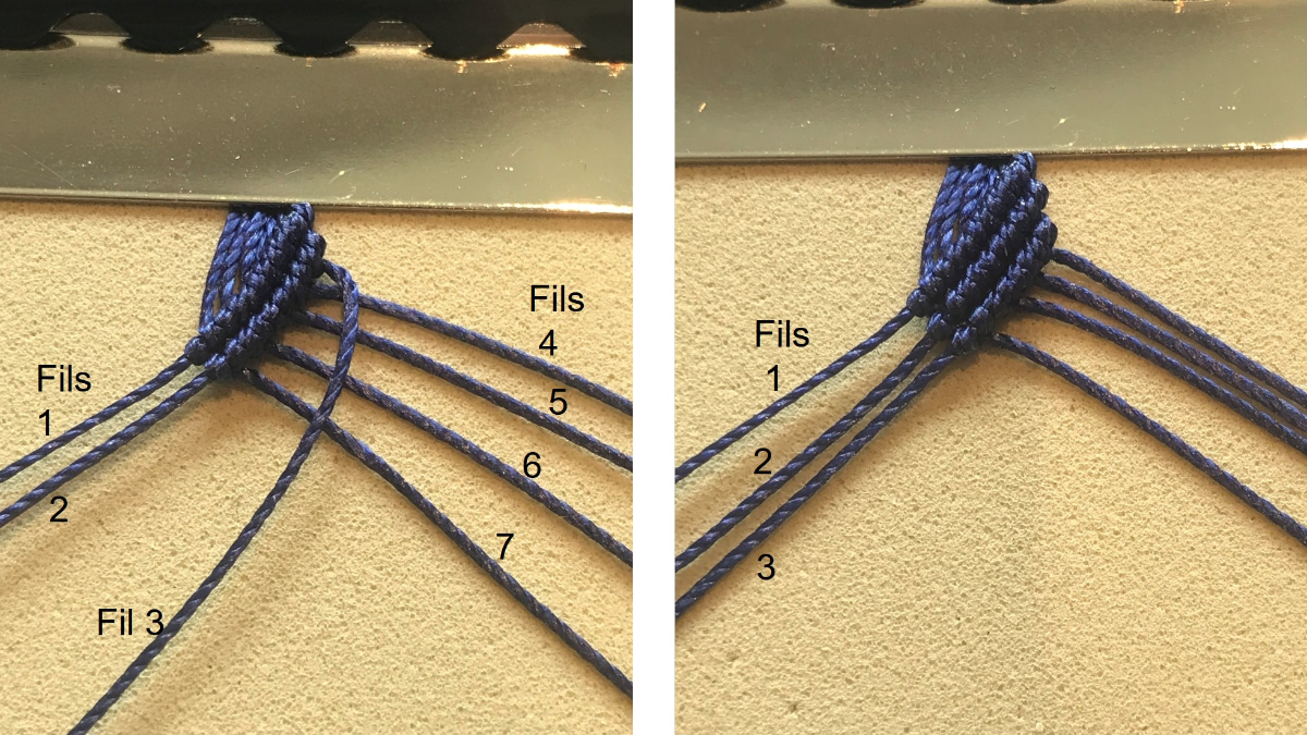 Bracelet homme en micro macramé : Etape 12 Bracelet homme en micro macramé : Etape 12