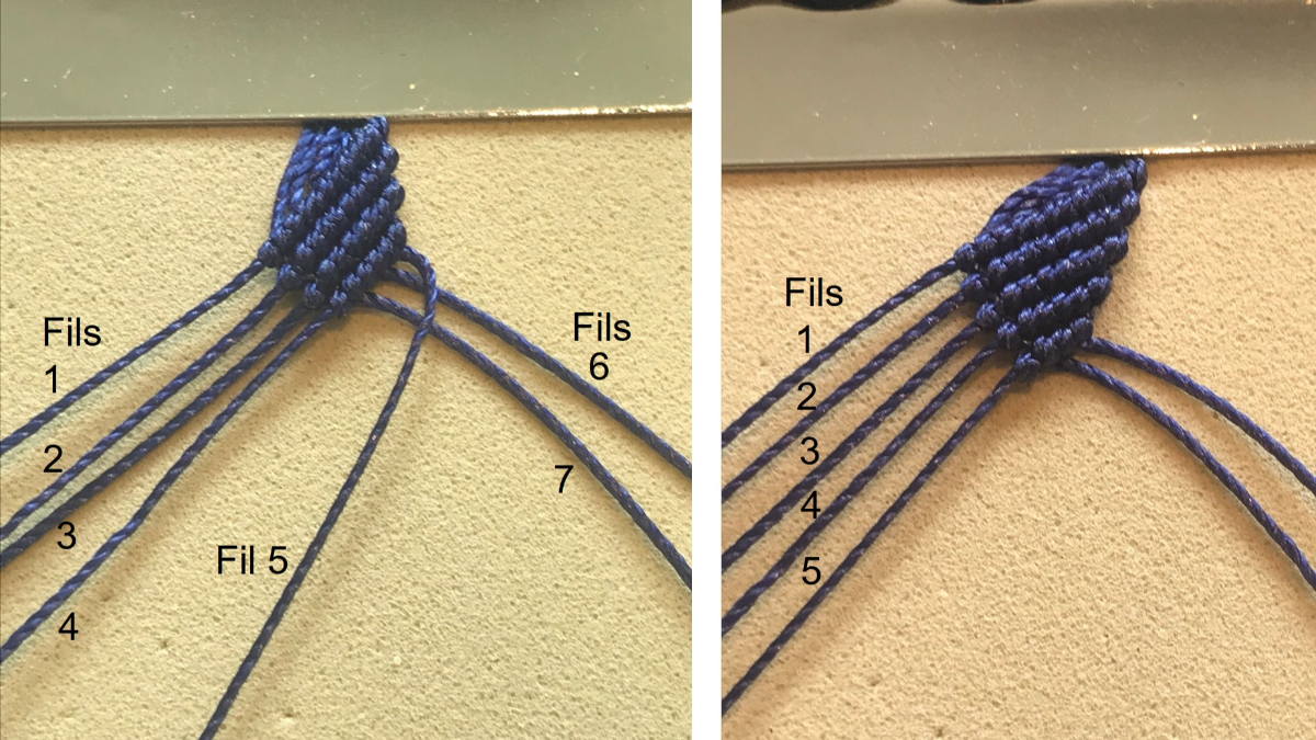 Bracelet homme en micro macramé : Etape 14 Bracelet homme en micro macramé : Etape 14