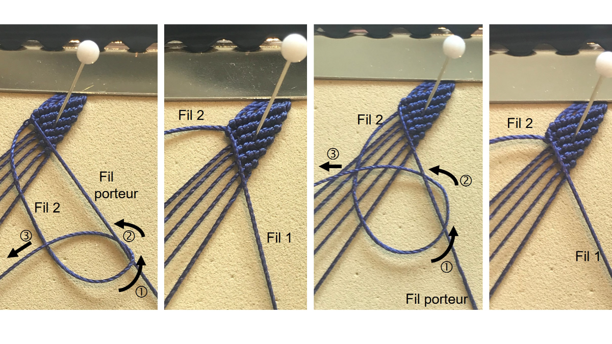 Bracelet homme en micro macramé : Etape 17 Bracelet homme en micro macramé : Etape 17