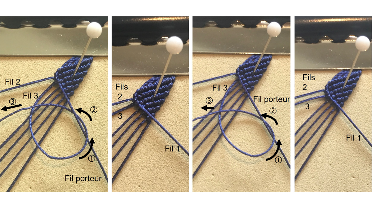 Bracelet homme en micro macramé : Etape 18 Bracelet homme en micro macramé : Etape 18