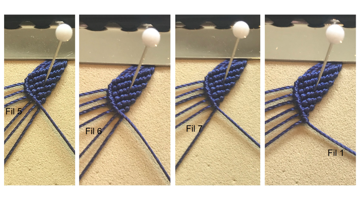 Bracelet homme en micro macramé : Etape 19 Bracelet homme en micro macramé : Etape 19