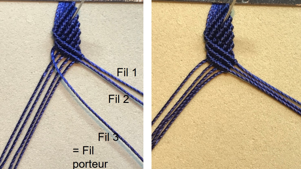 Bracelet homme en micro macramé : Etape 21 Bracelet homme en micro macramé : Etape 21