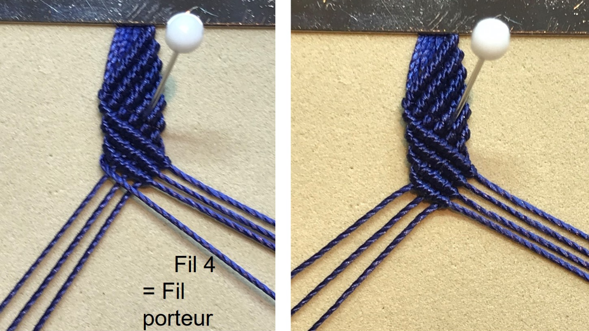 Bracelet homme en micro macramé : Etape 22 Bracelet homme en micro macramé : Etape 22