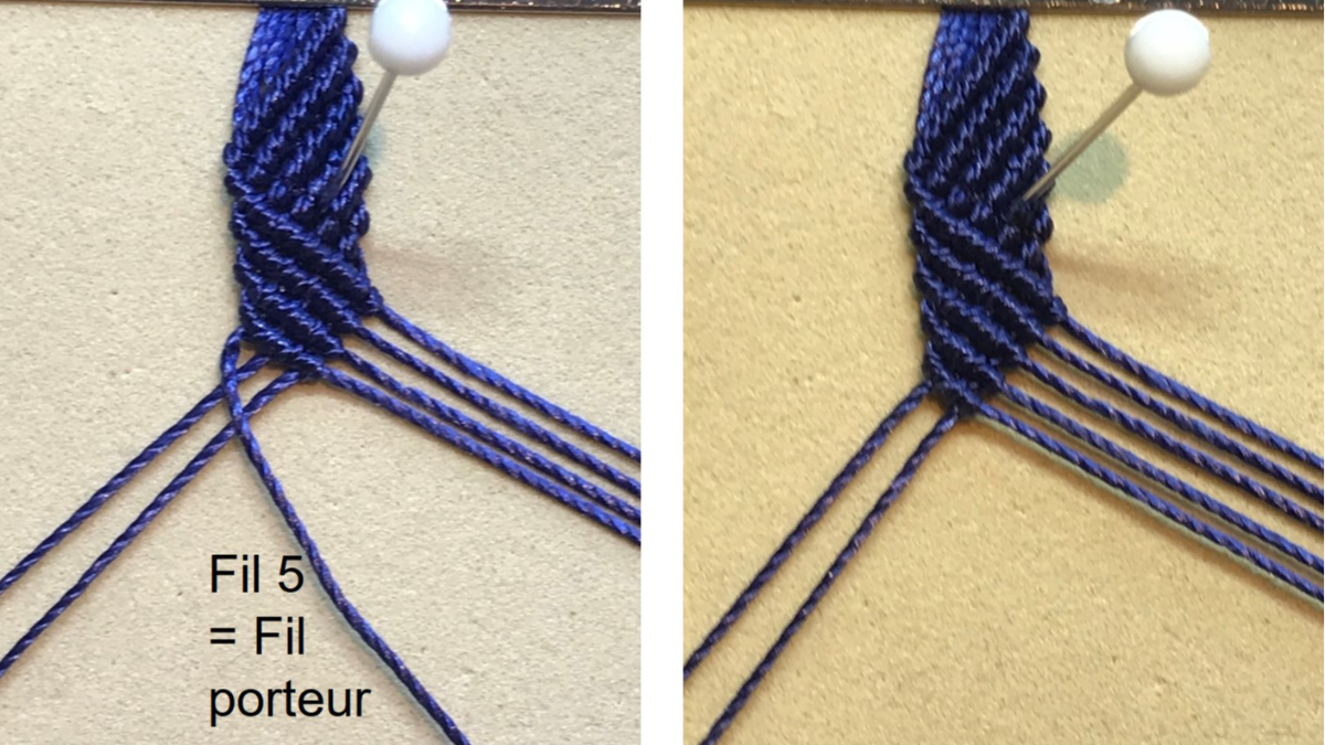 Bracelet homme en micro macramé : Etape 23 Bracelet homme en micro macramé : Etape 23