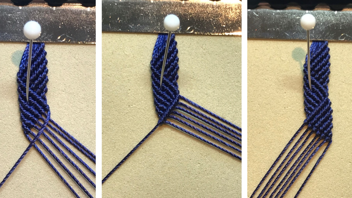 Bracelet homme en micro macramé : Etape 25 Bracelet homme en micro macramé : Etape 25