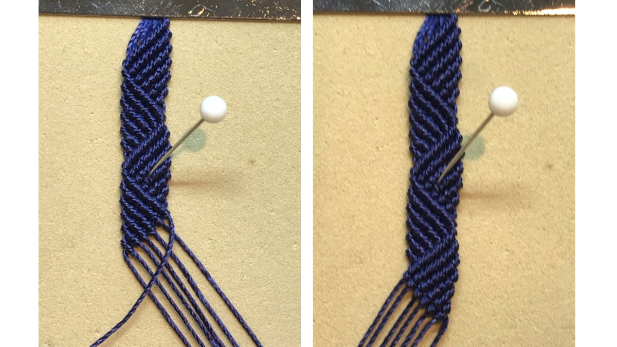 Bracelet homme en micro macramé : Etape 27 Bracelet homme en micro macramé : Etape 27