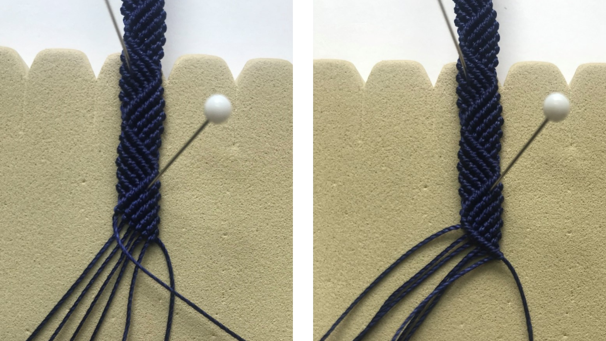 Bracelet homme en micro macramé : Etape 29 Bracelet homme en micro macramé : Etape 29