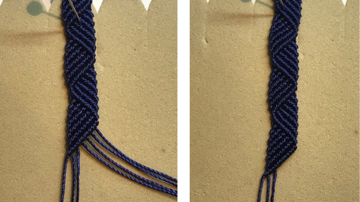 Bracelet homme en micro macramé : Etape 31 Bracelet homme en micro macramé : Etape 31