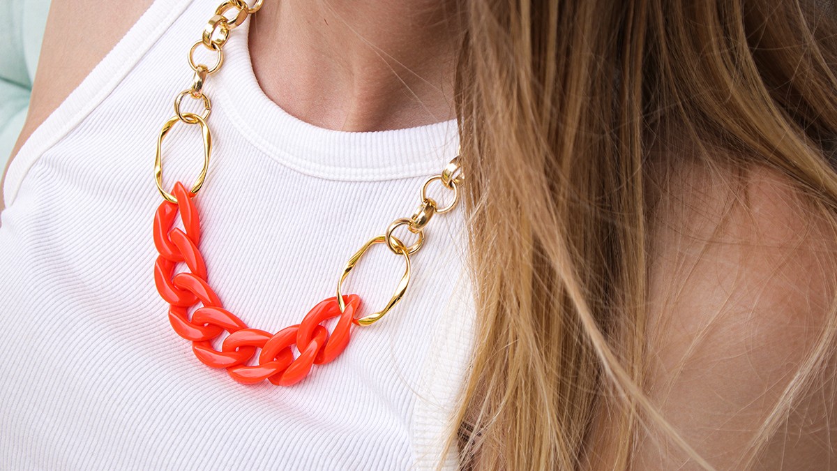 Tuto collier gros maillons en acrylique