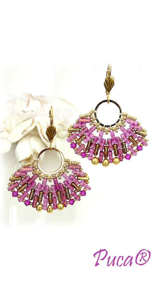 Schéma Boucles d'oreilles Dolce Vita avec perles Piros® par Puca®