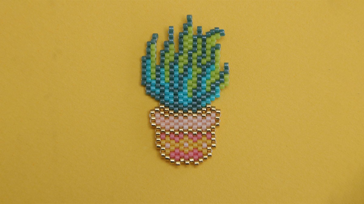 DIY tissage de perles pour l'été en brick stitch : Etape 1 DIY tissage de perles pour l'été en brick stitch : Etape 1