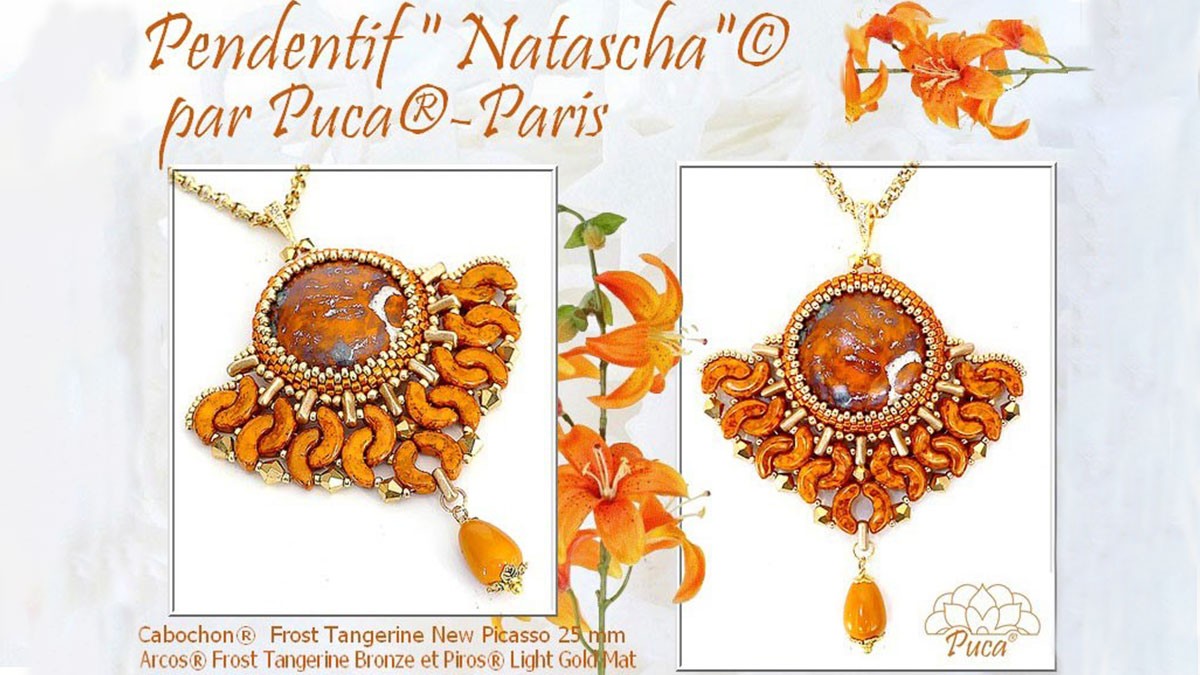 Pendentif Natascha avec cabochon par Puca®