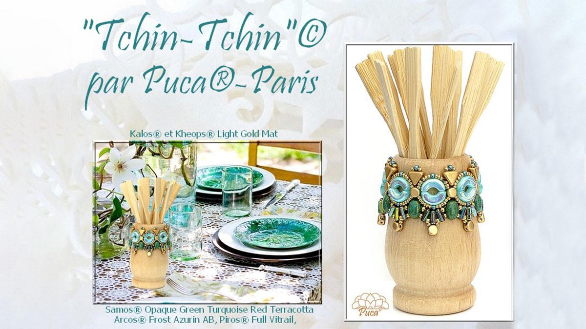 Schéma Tchin Tchin avec support en bois par Puca®