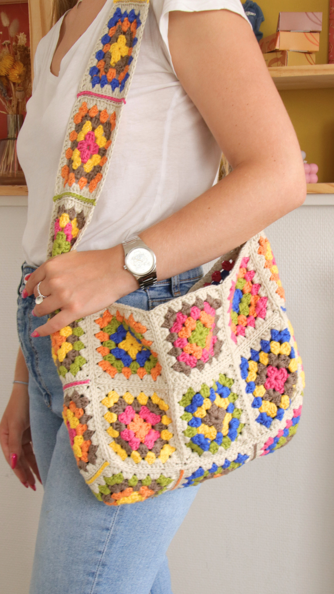 Tuto sac en granny square crochet