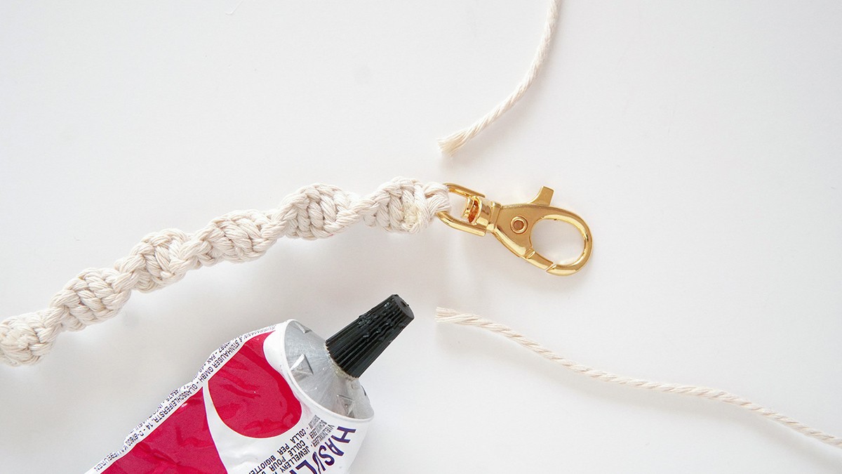 Tuto anse de sac suédine et macramé : Etape 6