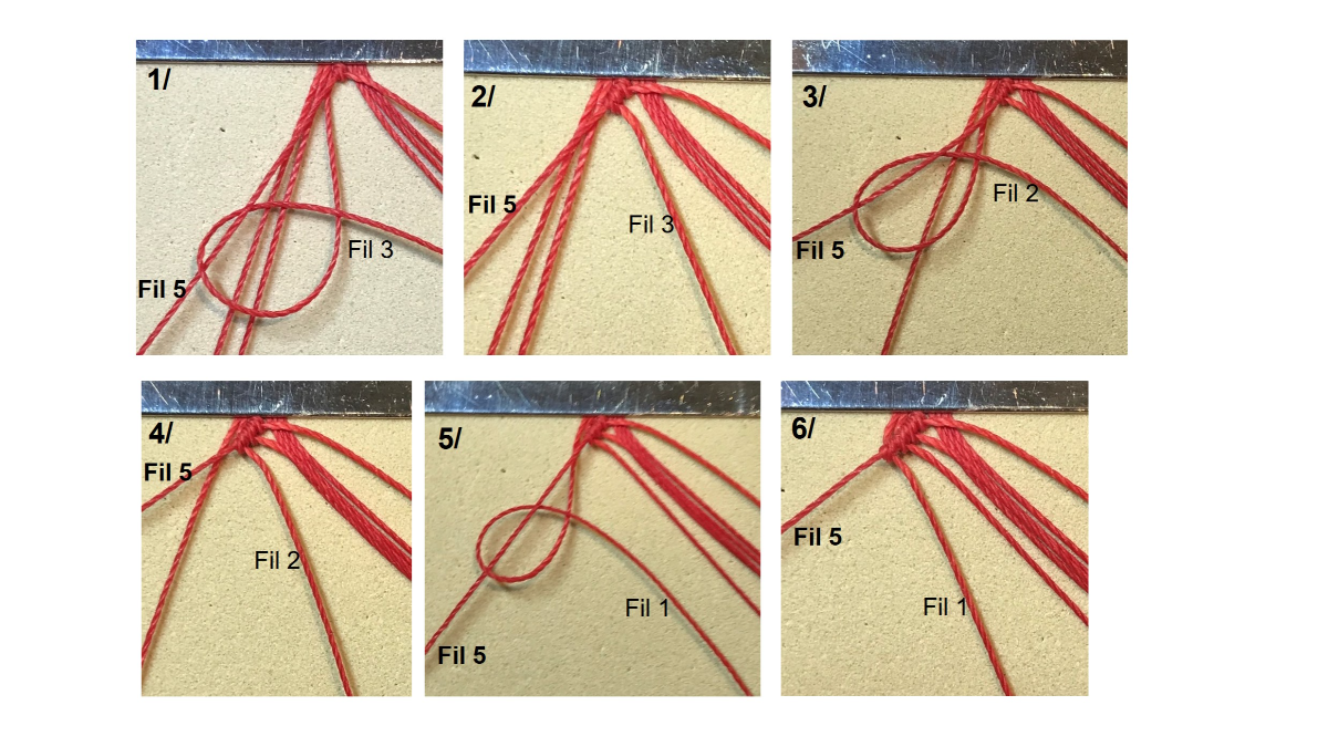 Bracelet en micro-macramé et pierres gemmes : Etape 8