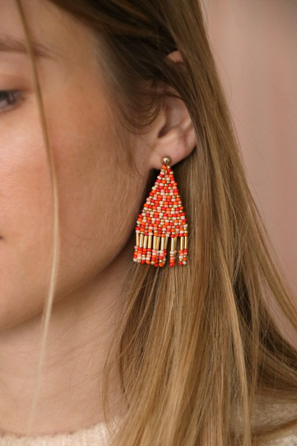 Schéma Boucles d'oreilles en double brick stitch avec perles de rocailles