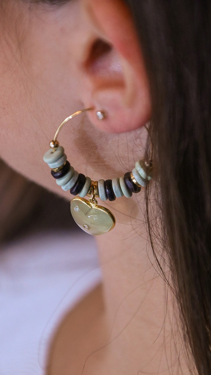 Schéma Tuto facile créoles en pierre gemme prehnite Schéma Tuto facile créoles en pierre gemme prehnite